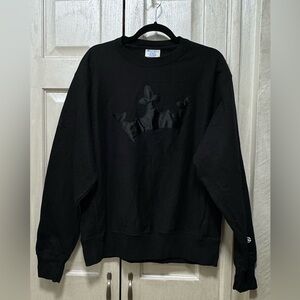 Champion Reverse Weave Vintage Man Large Black Sweatshirt